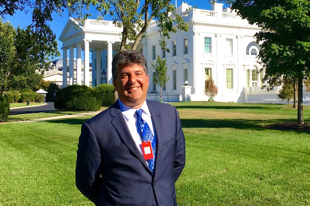 Guy Campanile, founder of FFWD Media Mentor, on assignment on the White House grounds