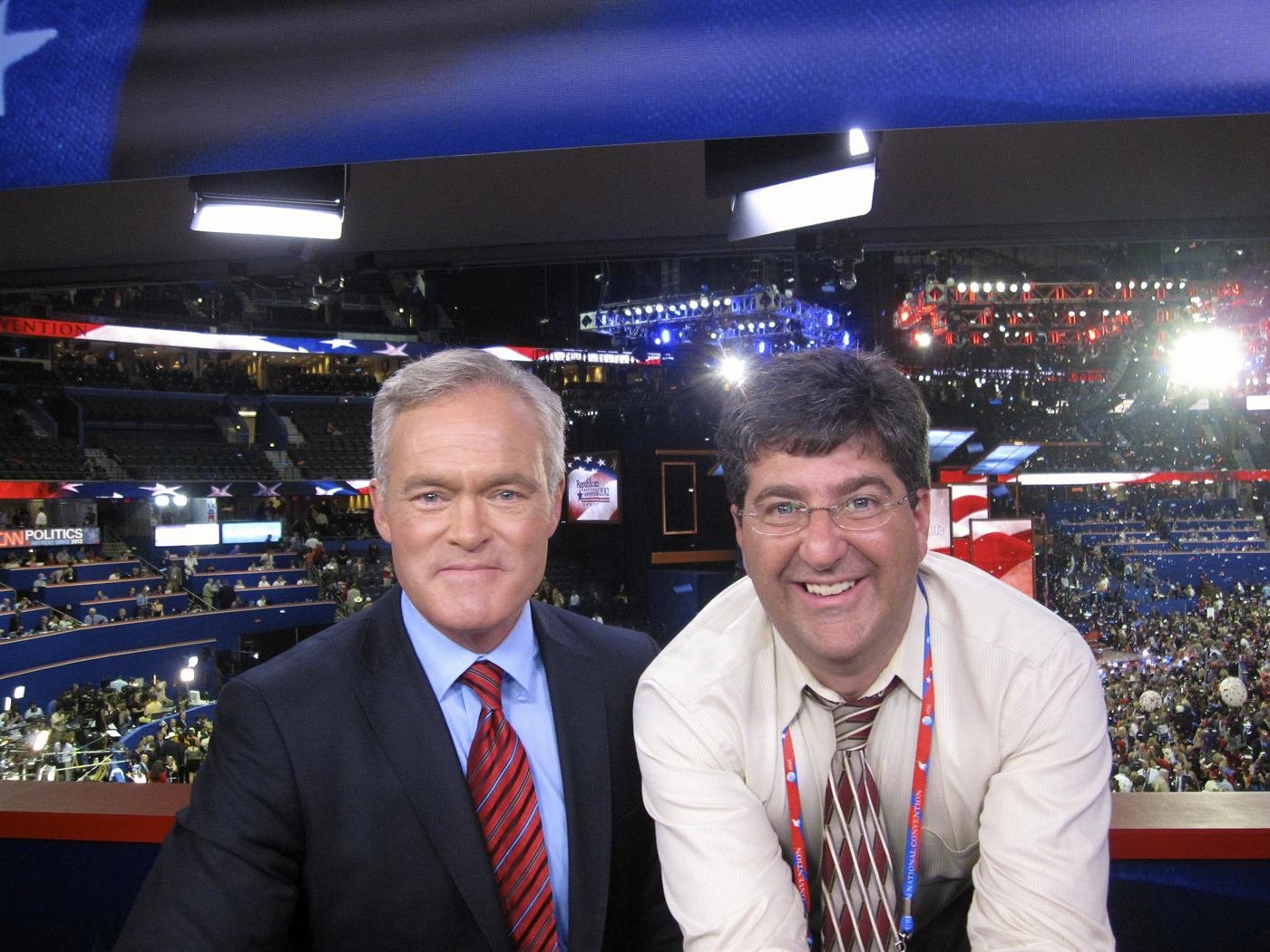 Guy Campanile on set at a national political convention broadcast